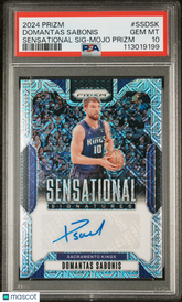 2024 Prizm Sensational Signatures Domantas Sabonis #/25 Auto Mojo PSA 10 POP 1